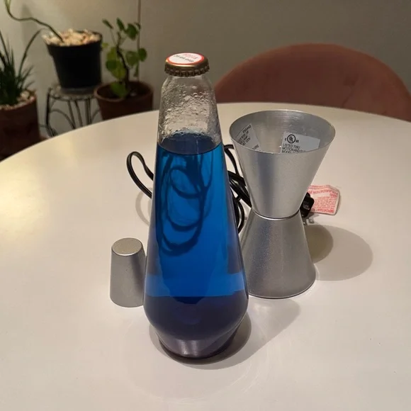 Silver and Blue Lava Lamp - Picture 2 of 9